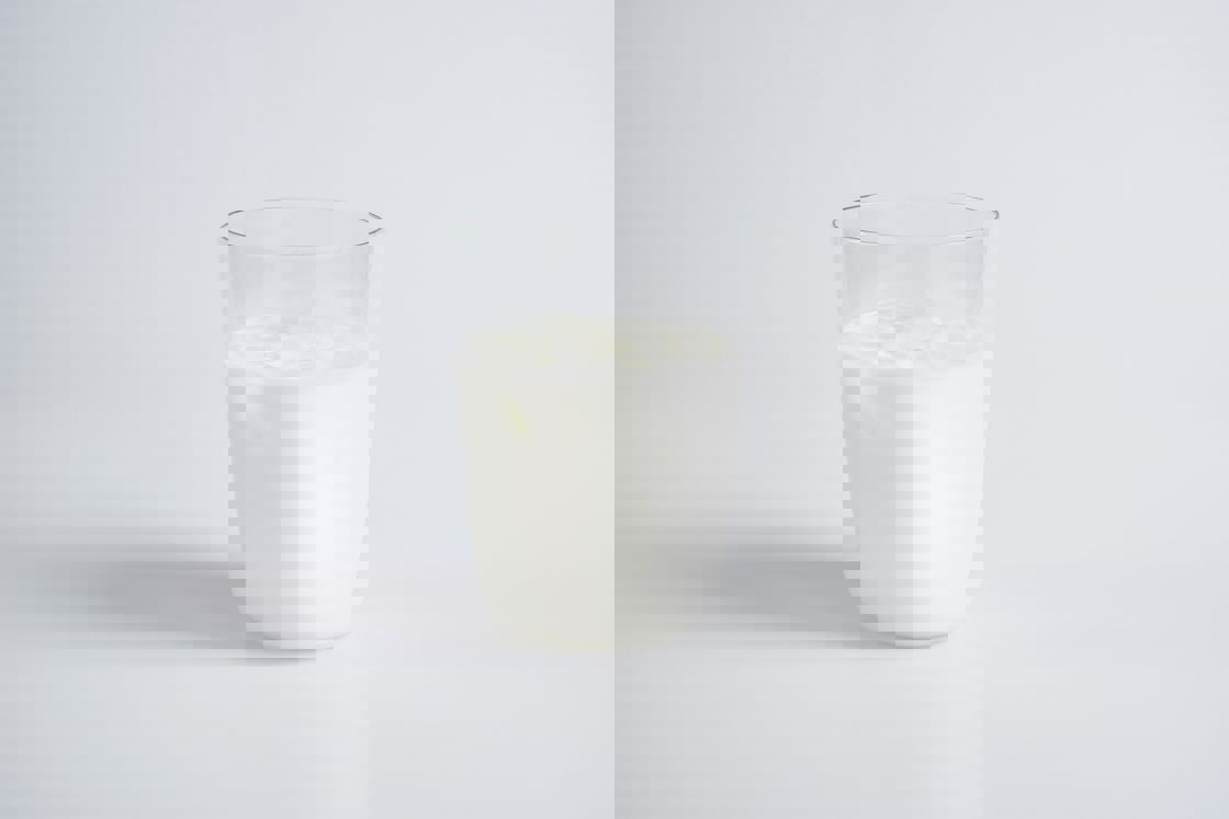 Glass of white milk