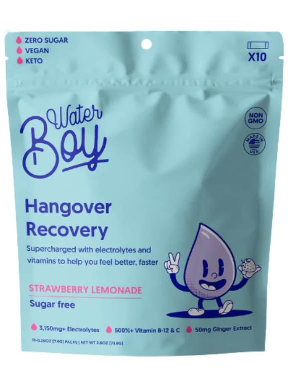 Waterboy Hangover Relief Electrolyte Powder Packets